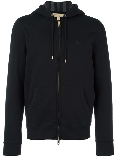 burberry black hoodie men|Burberry zipped hoodie.